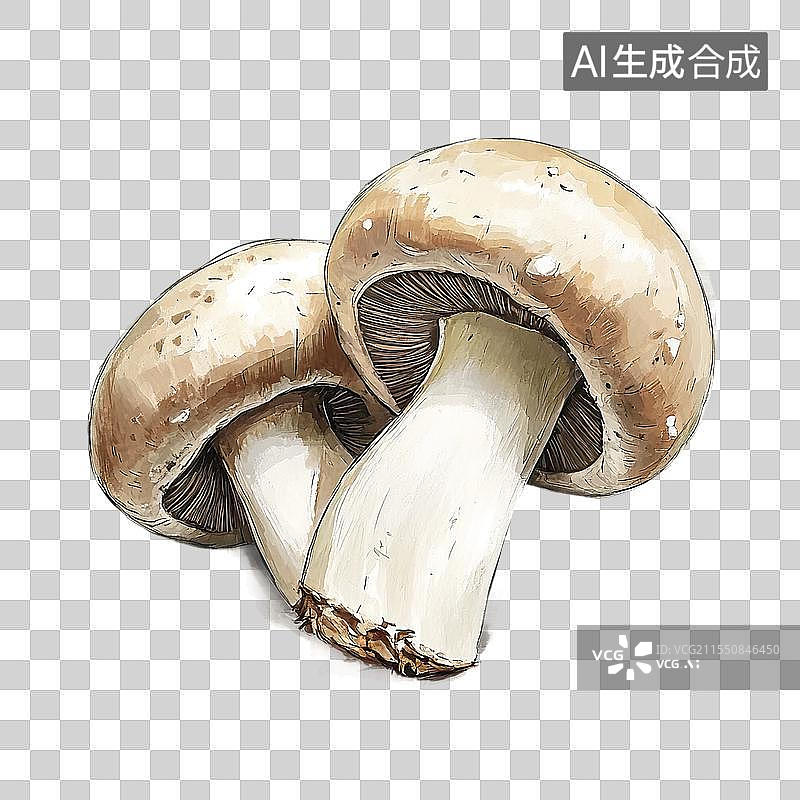【AI数字艺术】蘑菇松茸元素图片素材