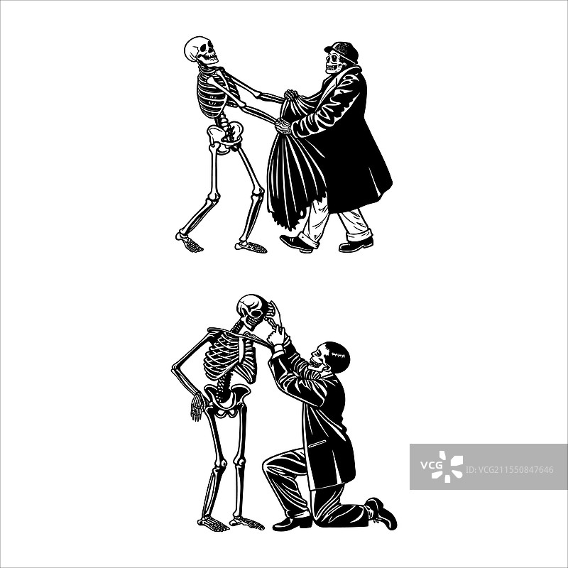 站立的骷髅图片素材
