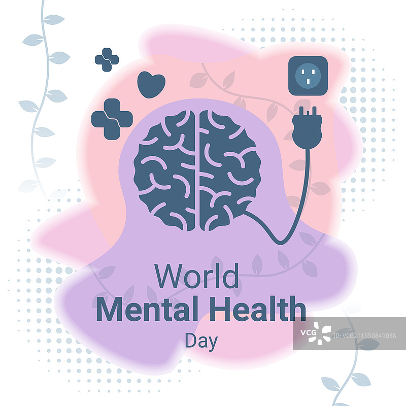 纪念世界心理健康日与图片素材