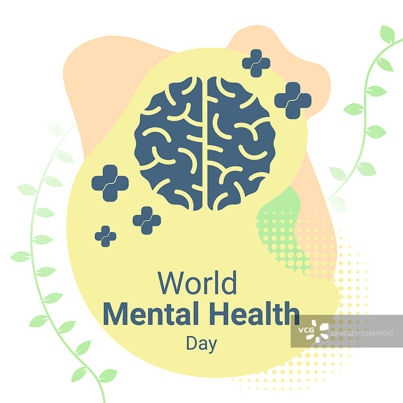 纪念世界心理健康日与图片素材