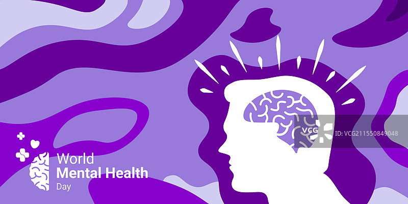 纪念世界心理健康日与图片素材