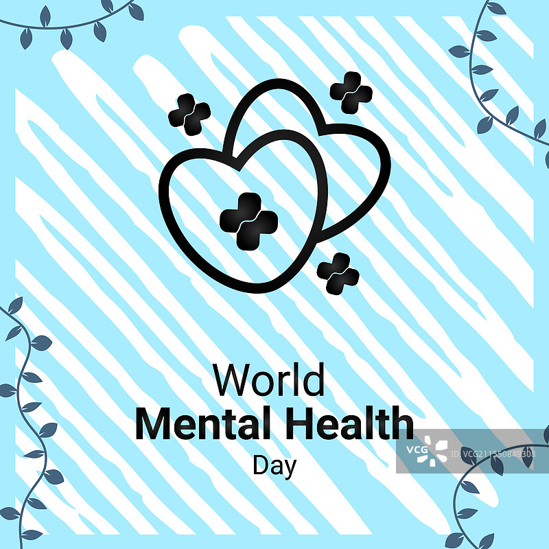 纪念世界心理健康日与图片素材