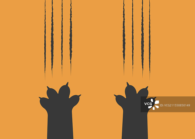 猫抓痕迹，可能是宠物或野生动物的爪痕图片素材