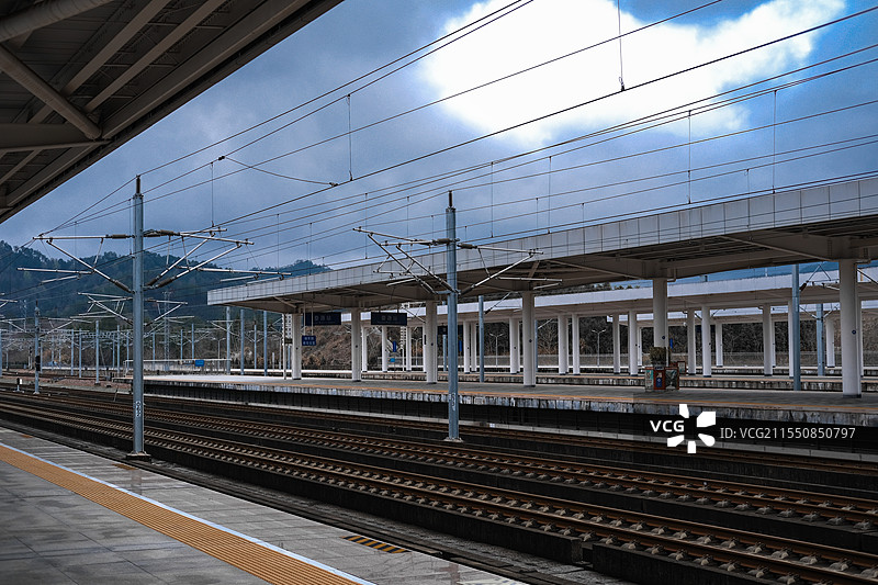 江西婺源火车站站台图片素材