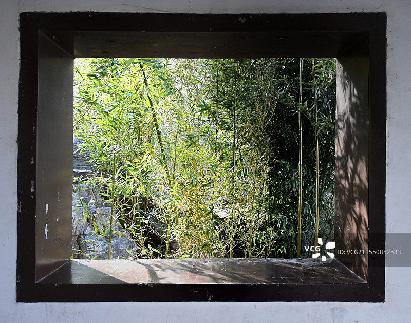 北京紫竹院公园-竹光石韵图片素材