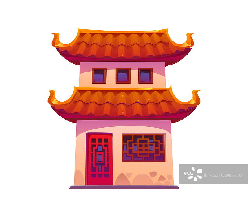 中国建筑 中国城 房屋的牌坊 塔楼图片素材