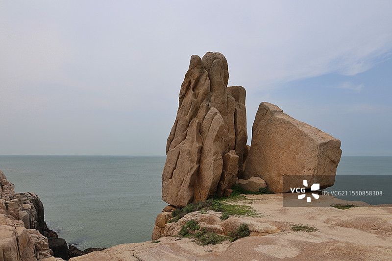 舟山花鸟岛奇石 佛手石 五指石图片素材