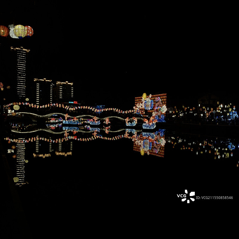 公园灯会图片素材