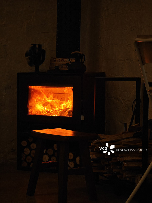 壁炉烤火图片素材