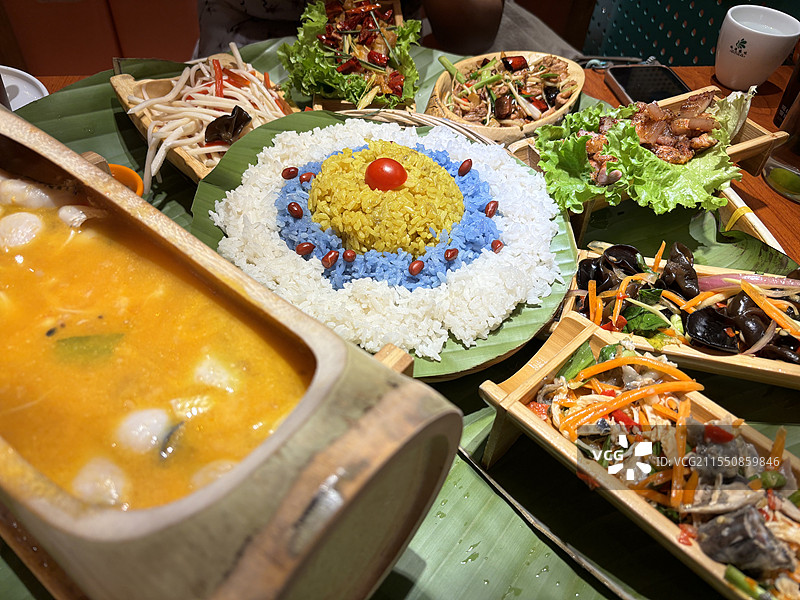 云南的手抓饭图片素材