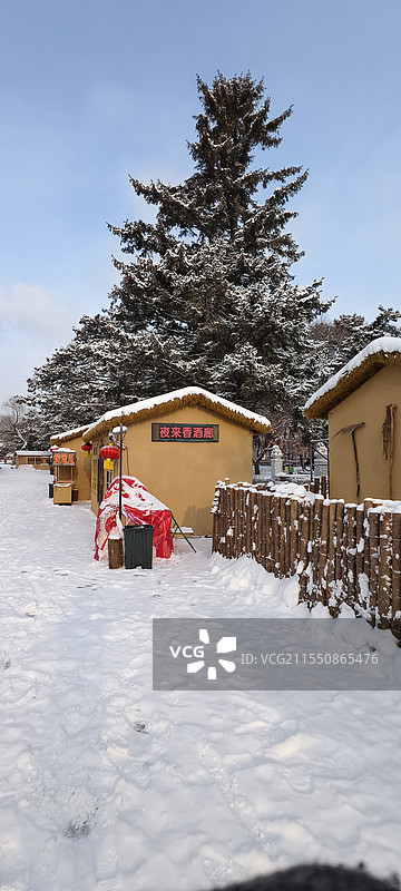 长春南湖公园雪景图片素材