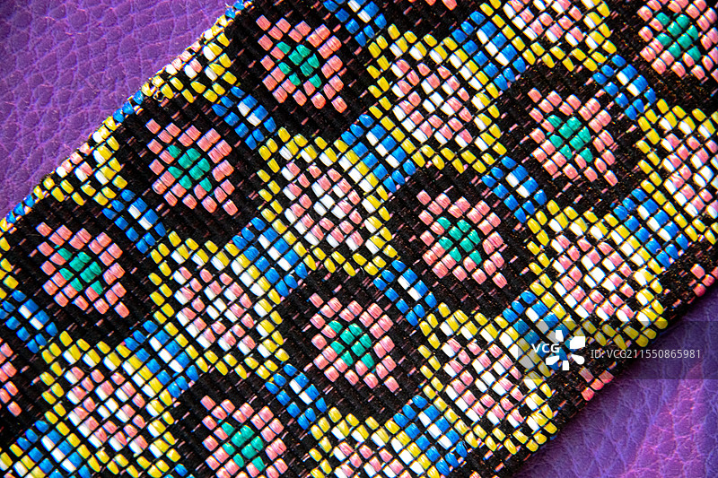 彩色图案织物拍摄复古民族风背景图片素材