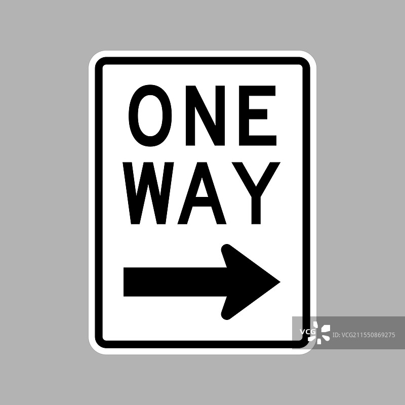 单行道标志和箭头图片素材