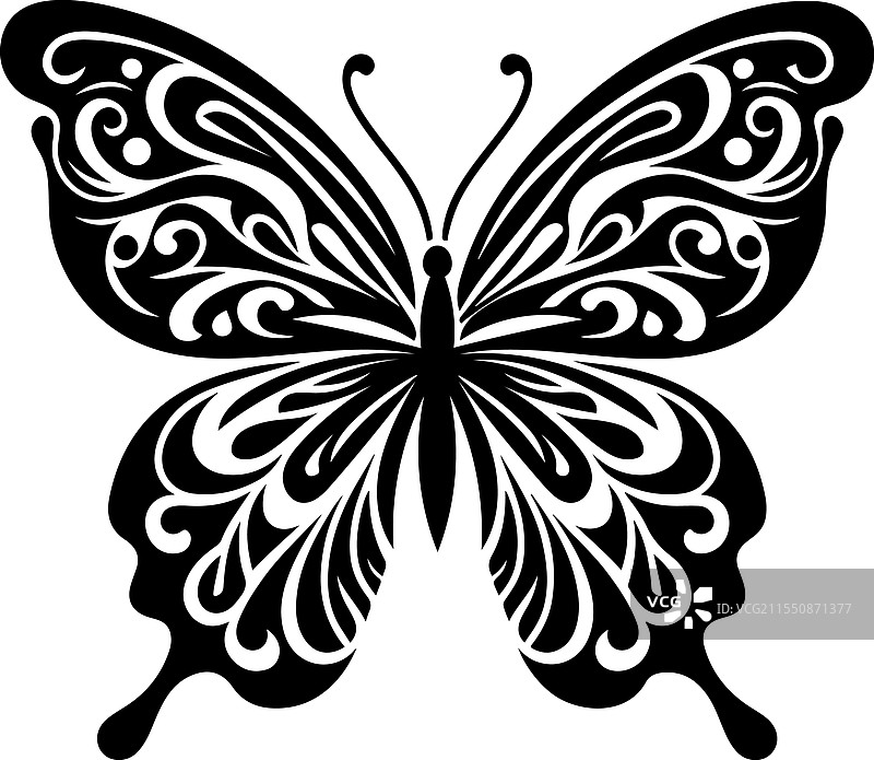 蝴蝶剪影图片素材