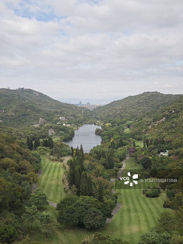 上李水库 俯拍图片素材