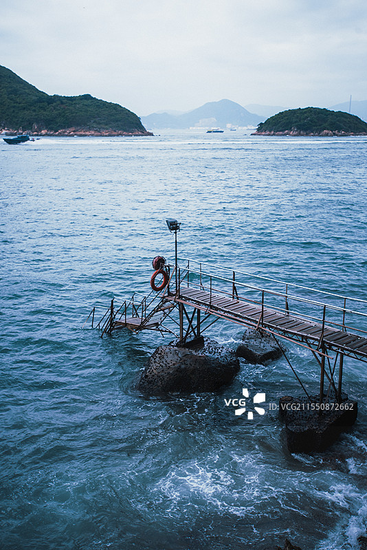 香港海景游泳棚图片素材