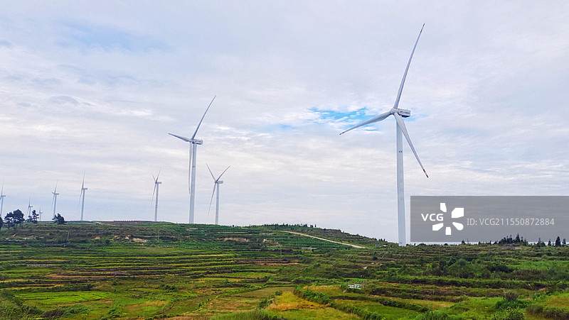西部风能发电图片素材