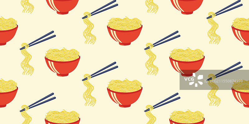 拉面和筷子的图案图片素材
