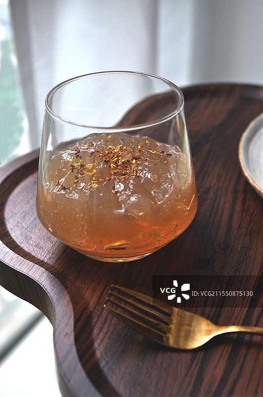 红茶桂花冻  红茶 饮料 中式下午茶  美食 静物 特写 节气 国风 下午茶 茶 健康 女性 心情图片素材