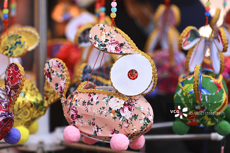 春节节日花灯彩灯兔子灯图片素材