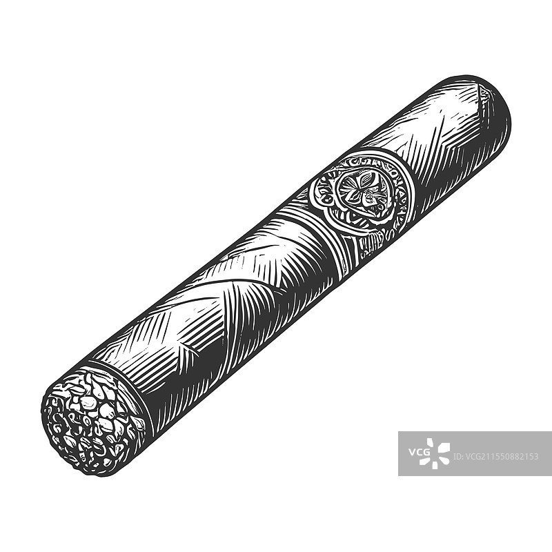雪茄雕刻草图图片素材