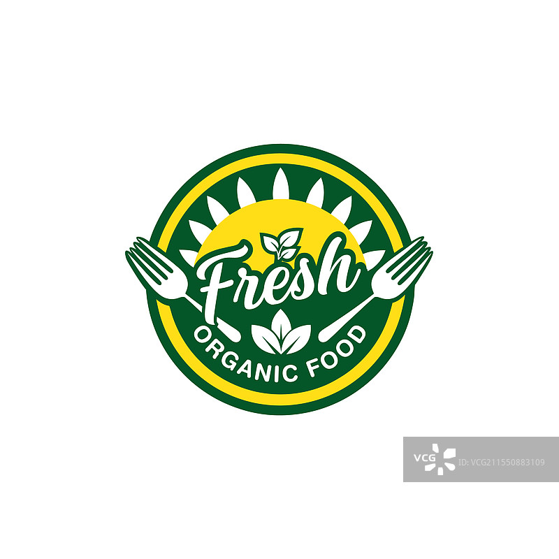 新鲜有机食品logo设计模板图片素材
