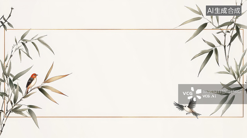 【AI数字艺术】中国风传统边框背景传统元素图片素材