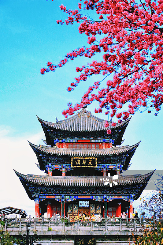 大理古城五hualou图片素材