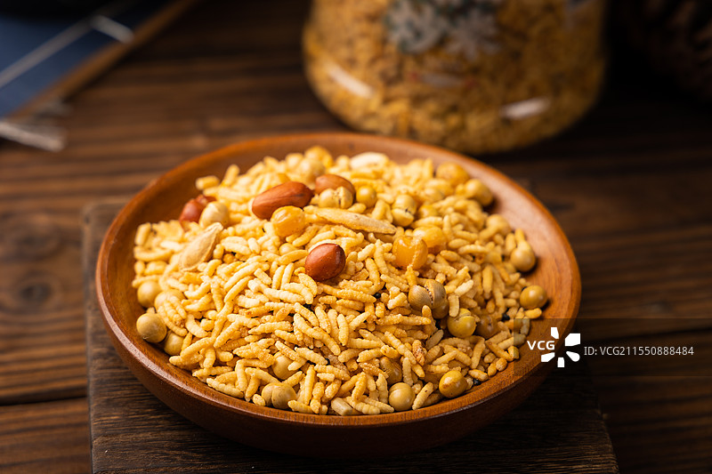 传统小吃炒米图片素材