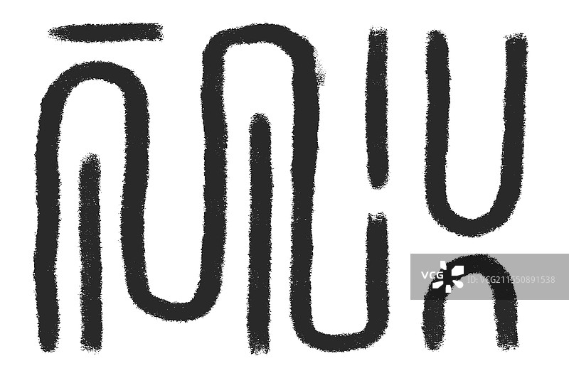 自由手绘的几何纹理抽象线条装饰图片素材