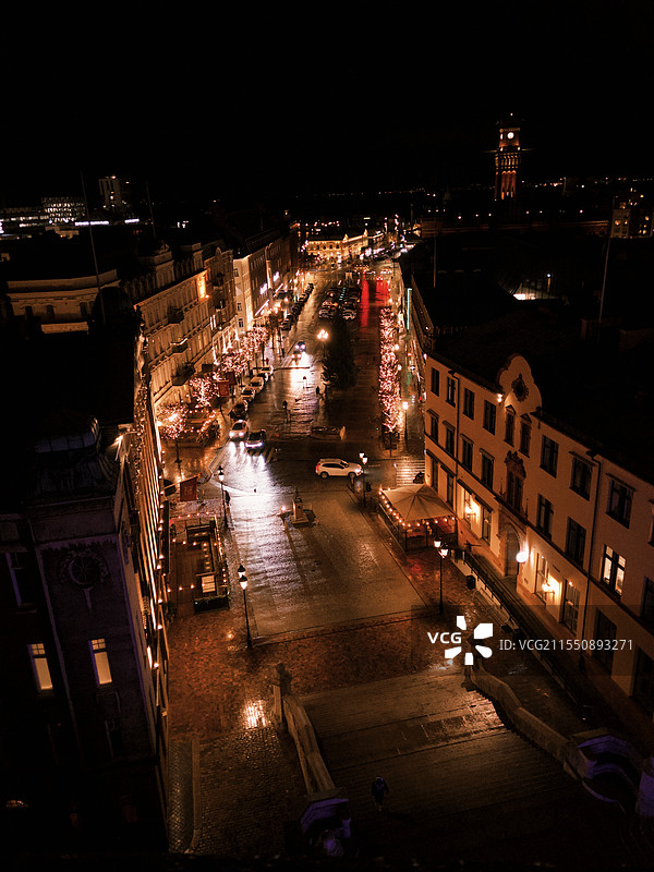 瑞典南部城市赫尔辛堡的俯视照片图片素材
