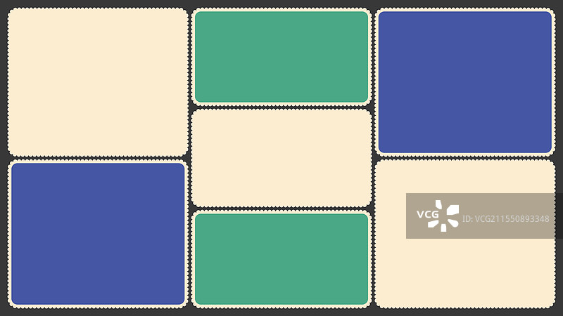 扇贝边框模板套装便当拼贴图片素材