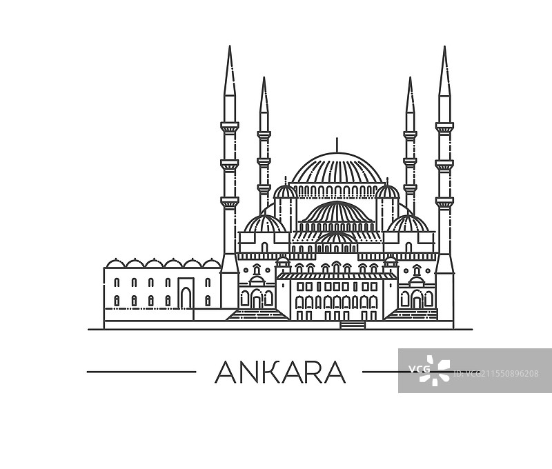 安卡拉的科贾特佩清真寺图片素材