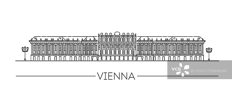 美泉宫的轮廓图片素材