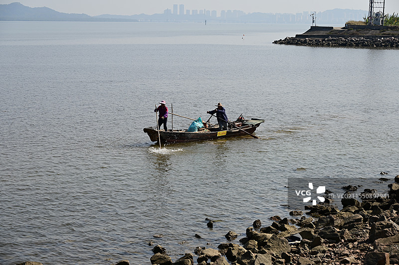 中山海上捕鱼图片素材