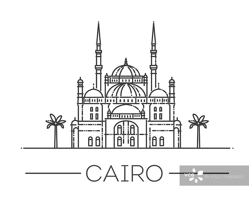 穆罕默德·阿里清真寺地标图片素材