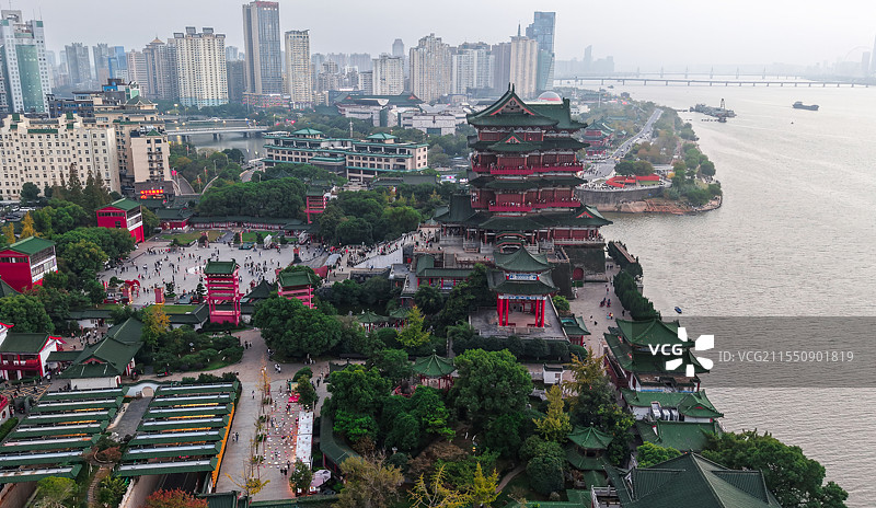 南昌滕王阁航拍图片素材