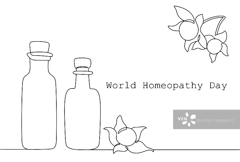 两个小瓶和颠茄图片素材