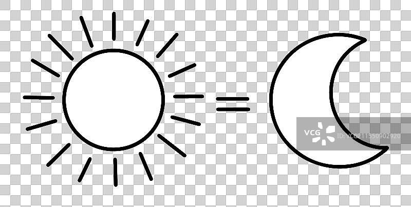 春分夏至日夜图标图片素材