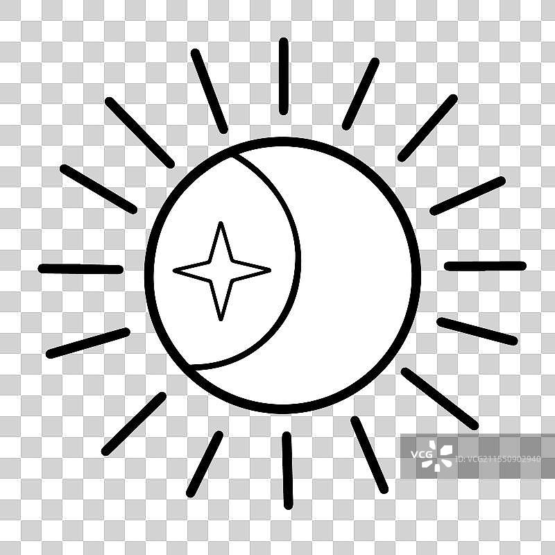太阳和月亮春分符号标志图片素材