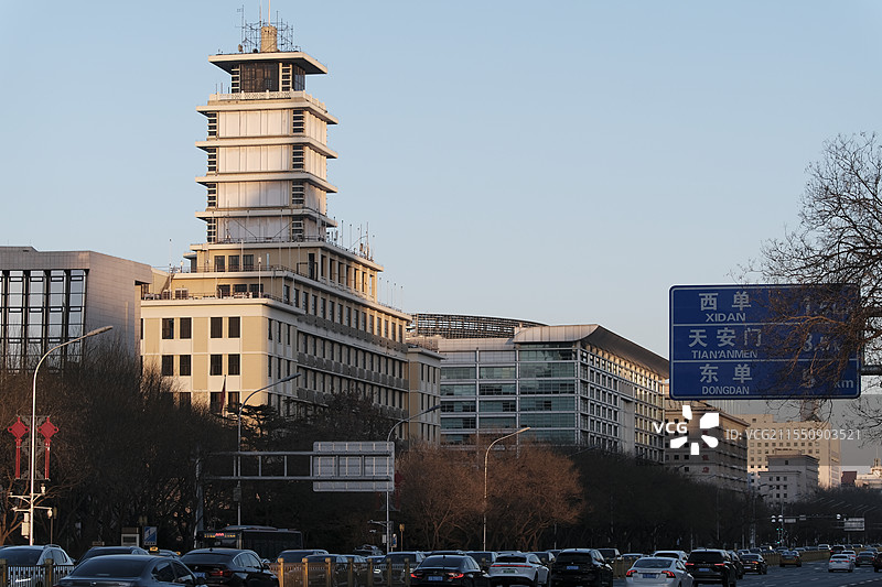 北京市西城区复兴门 二环街景图片素材