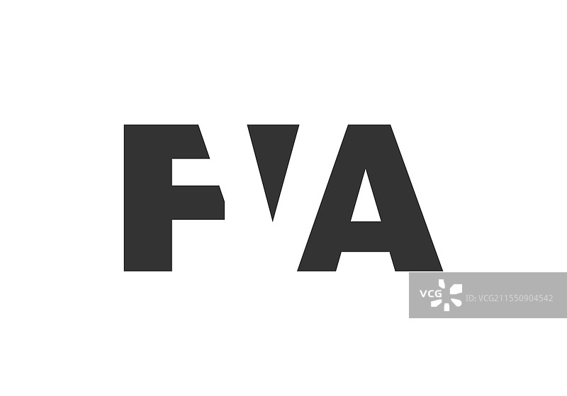 FVA标志设计，字母F、V、A，粗体字。图片素材