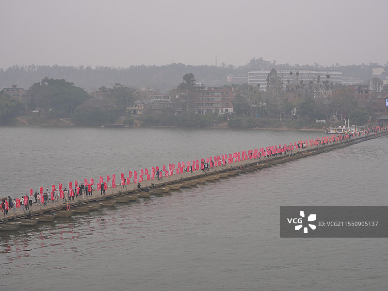 赣州古浮桥图片素材