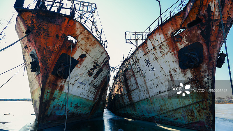 天津市东丽区老姆庙沉船（天福号、天兴号）图片素材