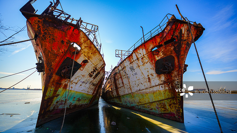 天津市东丽区老姆庙沉船（天福号、天兴号）图片素材