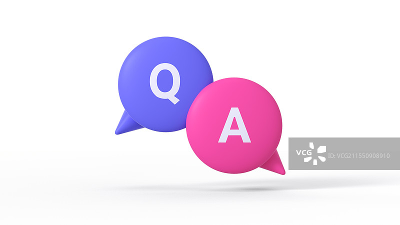 3D问答互动气泡图片素材