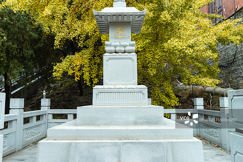 中国国内著名景点拍摄主题，山东泰安泰山白马禅寺的白塔，室内无人图像摄影图片素材