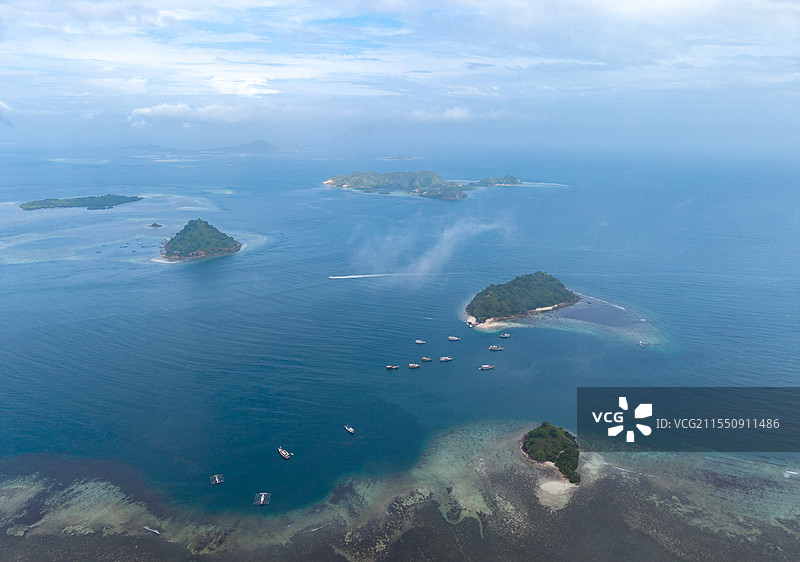 印度尼西亚科莫多群岛航拍图片素材
