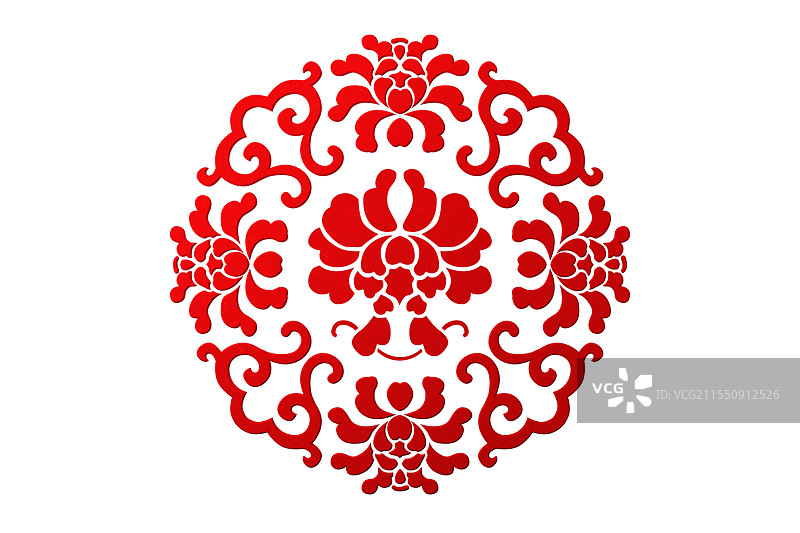 3D中国风牡丹剪纸艺术图片素材