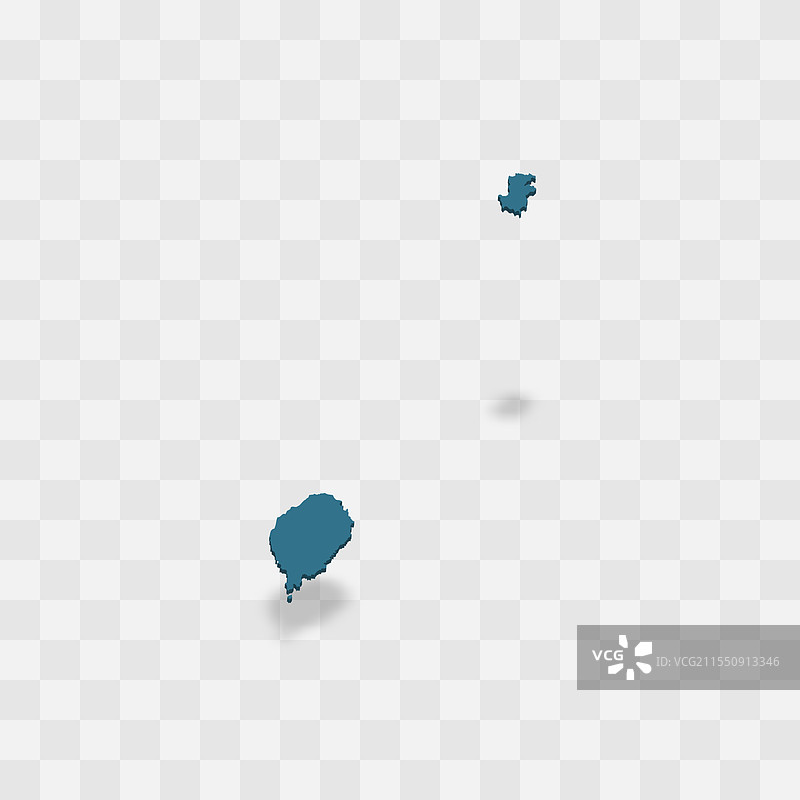 圣多美和普林西比地图轮廓图片素材